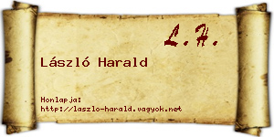 László Harald névjegykártya